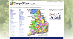 Desktop Screenshot of camp-sites.co.uk