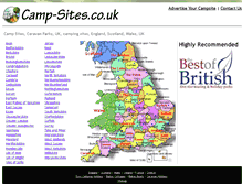 Tablet Screenshot of camp-sites.co.uk
